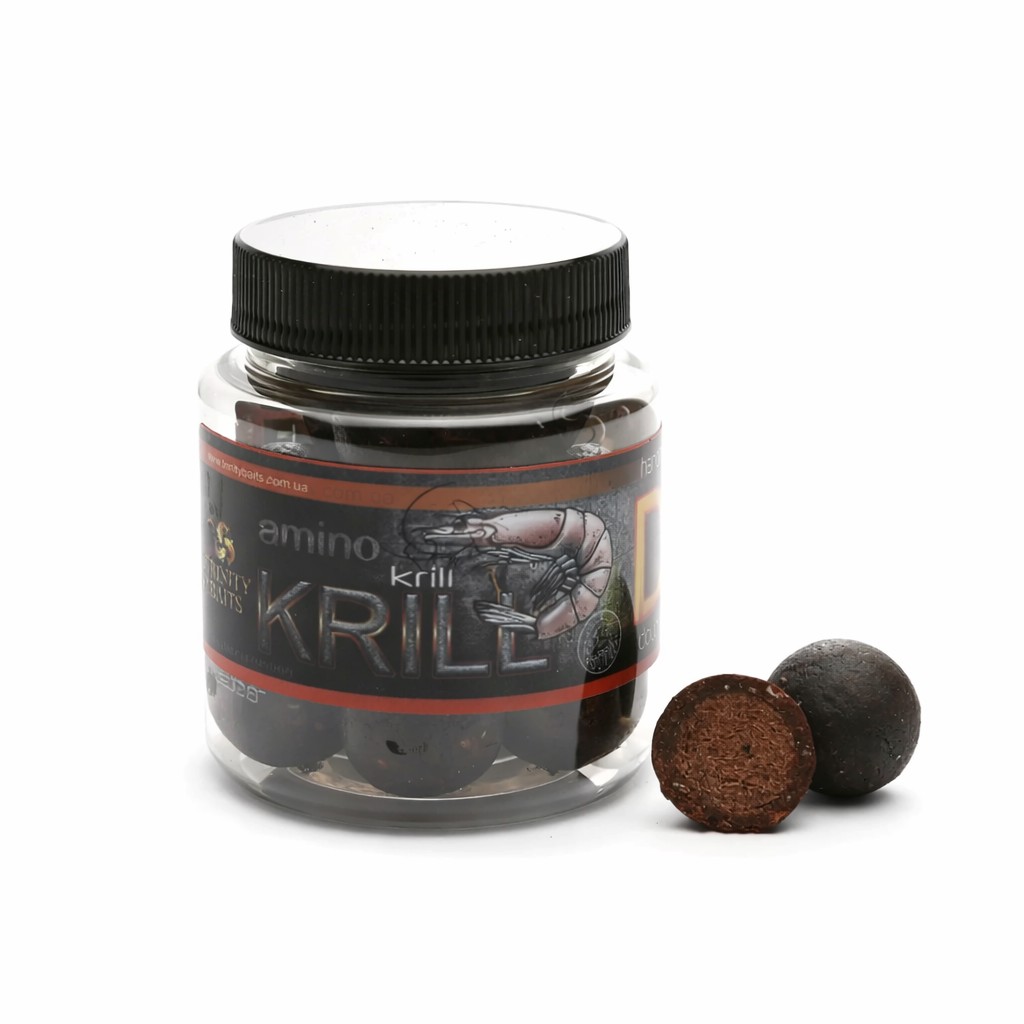Бойли насадкові розчинні 20→14 мм Trinity Baits DOUBLE DOUBLE KRILL AMINO