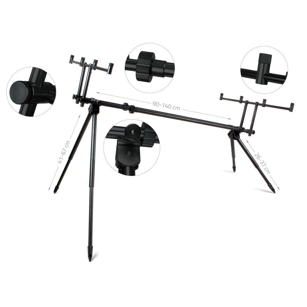 Род-под Carp Academy Alcatraz Rod Pod Black 4 Rod