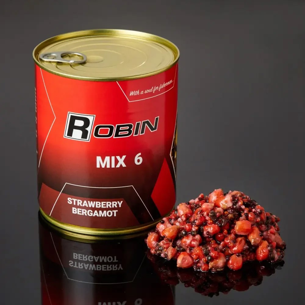 "MIX-6" зерен Полуниця Бергамот ROBIN 900 мл. ж/б