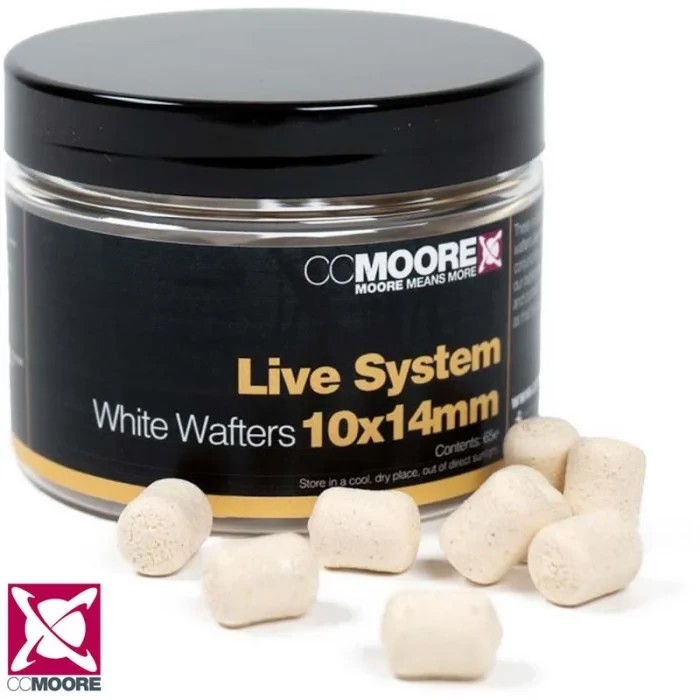 Бойли насадочні CC Moore Live System White Dumbell Wafters 10x14mm (65)