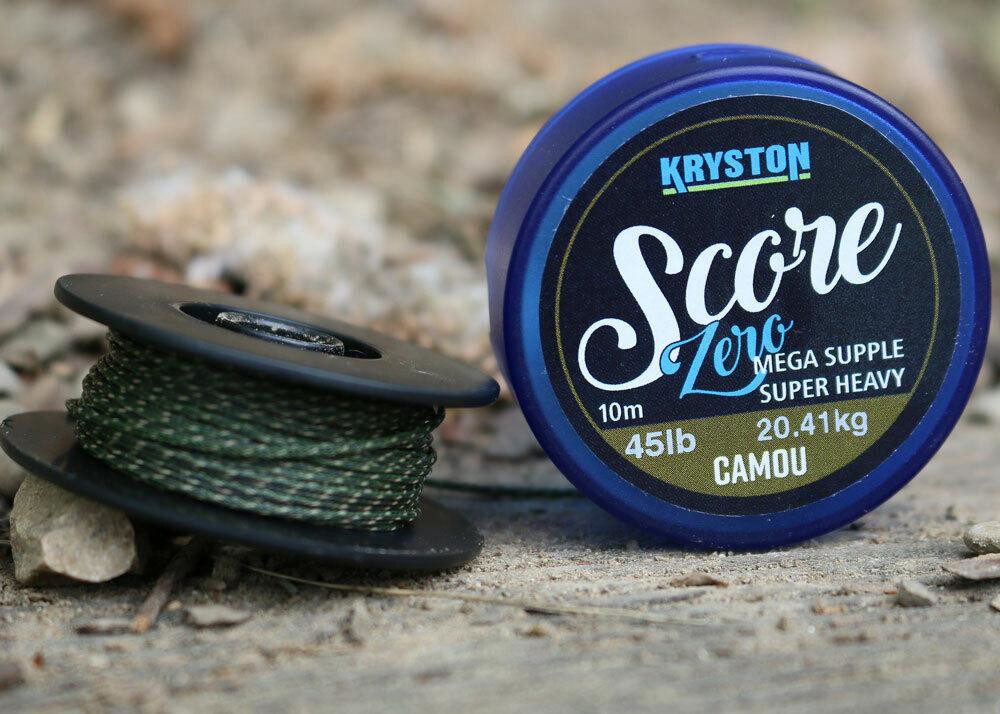 Ледкор безсвинцевий KRYSTON Score ZERO Leadfree Leader 45lb 10 м Dark