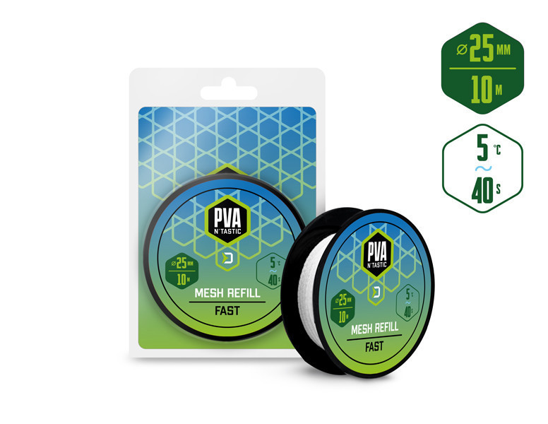 Сітка PVA швидкорозчинна Delphin PVA 25мм 10м