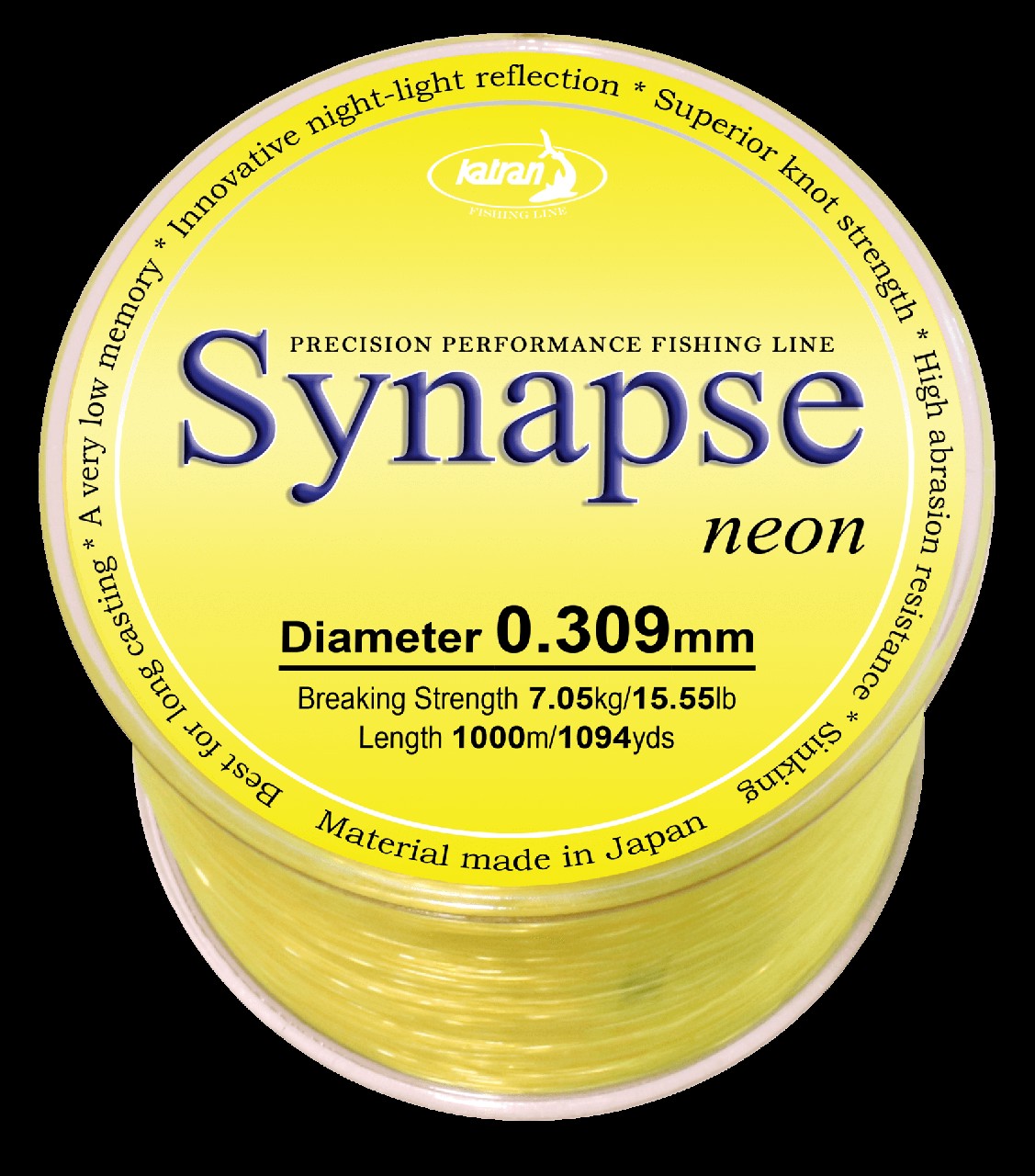 Волосінь Katran SYNAPSE Neon 1000 m 0.309mm 7.05kg 15.55Lb