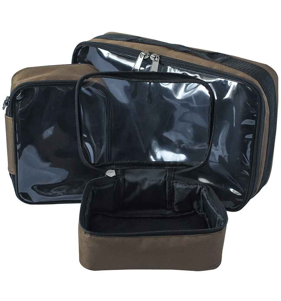 Набір сумок для аксесуарів з прозорим верхом World4Carp Transporent Bag Set