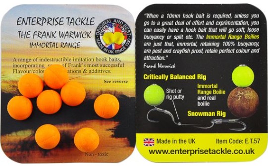 Штучні бойли 10mm Enterprise Fluoro Orange Tutti Fruity