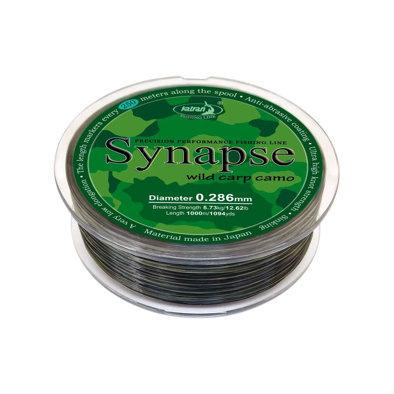 Волосінь Synapse Wild Carp Camo 0.331, 0.331 mm 1000 m 16.80Lb 7.64 kg