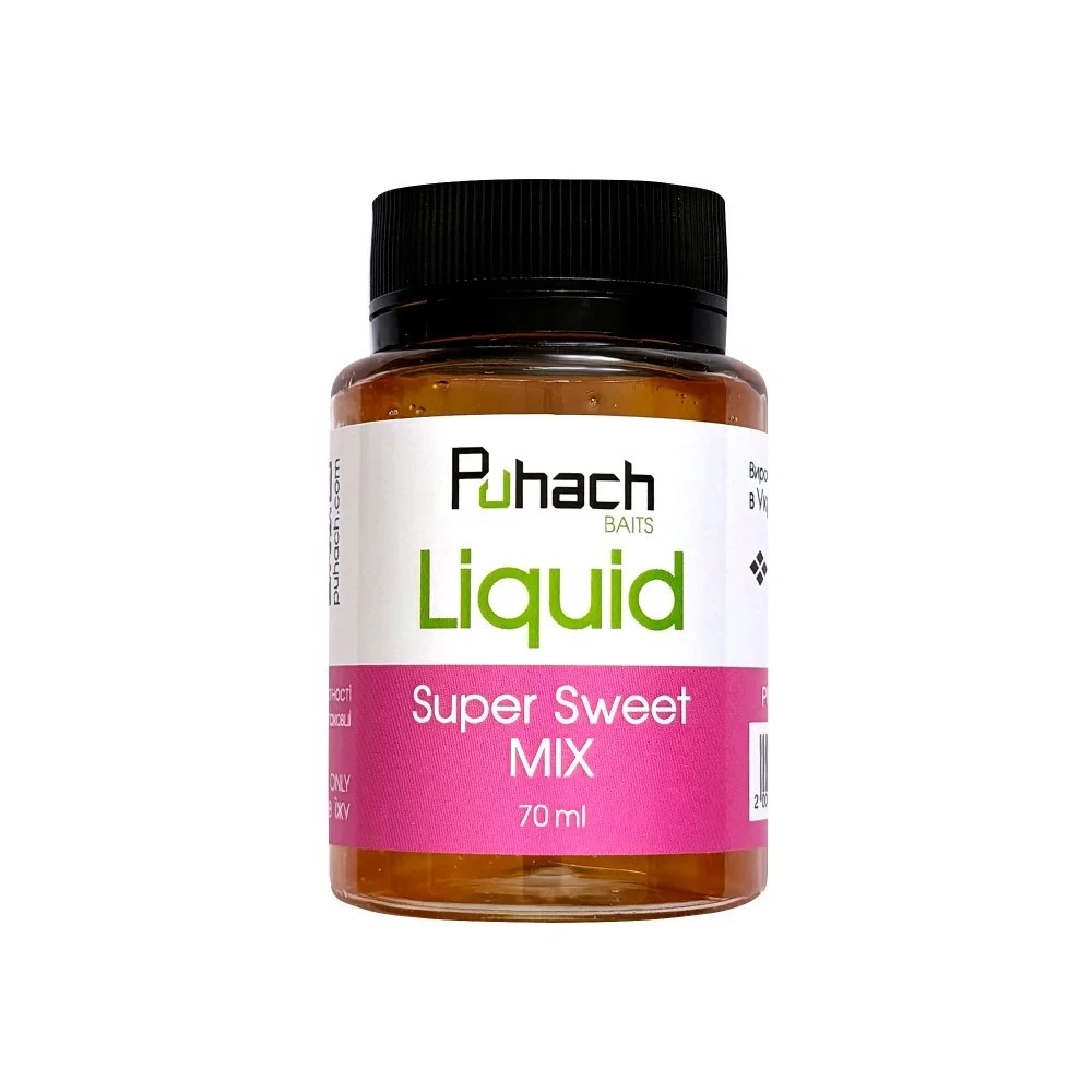 Ликвид Puhach Baits Liquid 70 ml Super Sweet MIX (Найсолодший мікс)