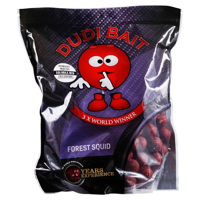 Бойли розчинні Dudi Bait Boilies Forest Squid Solubile 20мм 1kg