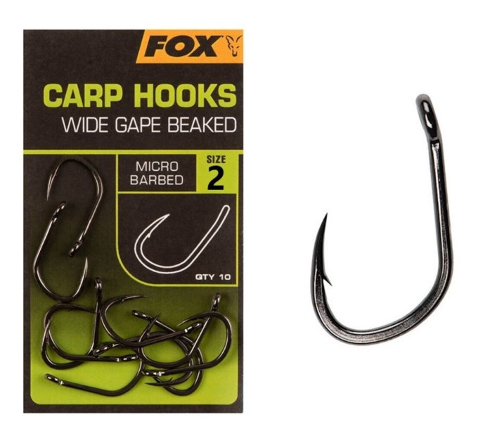 Карповий гачок Fox Carp Hooks Wide Gape, Size 2