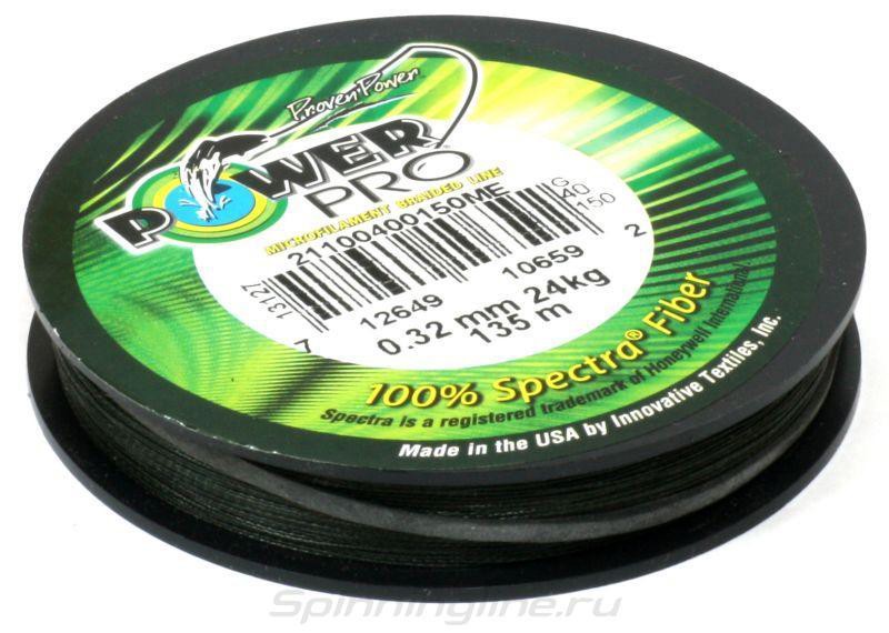 Шок лідер Power Pro Moss Green 0,32mm 24kg 135m