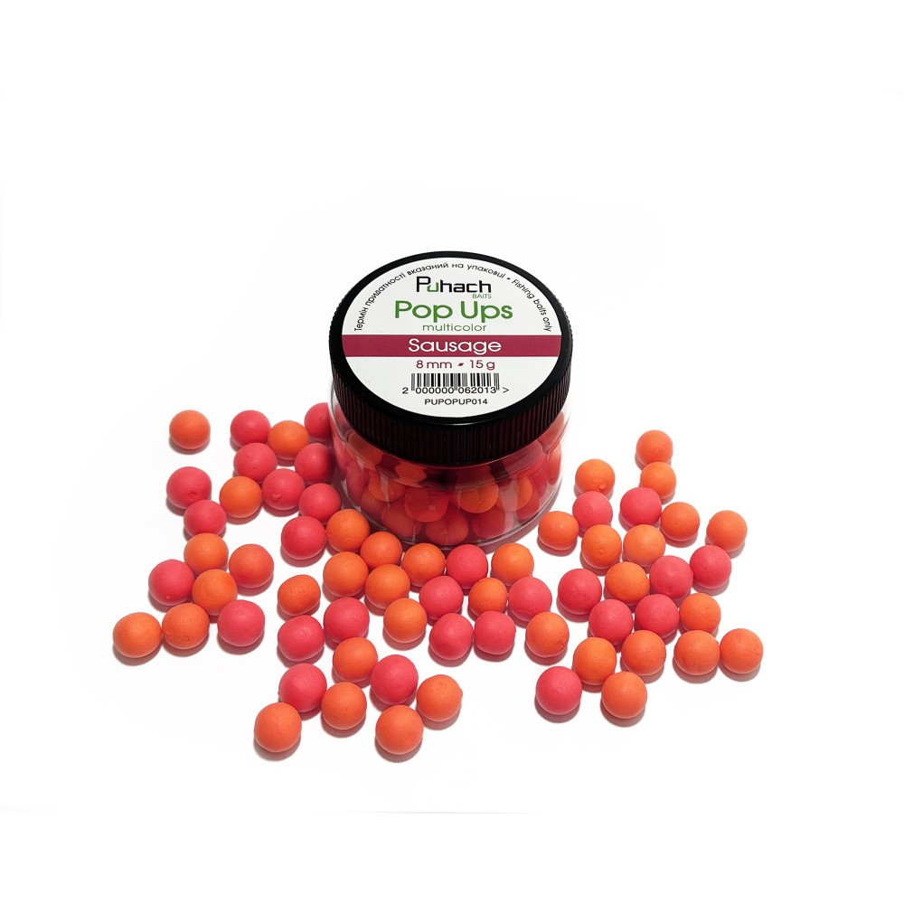 Поп ап Puhach Baits Pop Ups 10 mm Multicolor Sausage (Ковбаса)