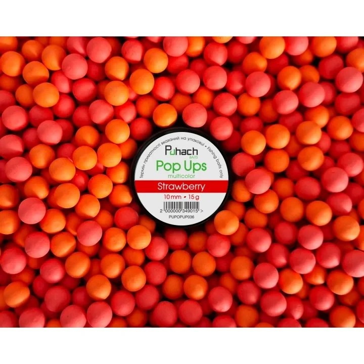 Поп ап Puhach Baits Pop Ups 10 mm Multicolor Strawberry (Полуниця)