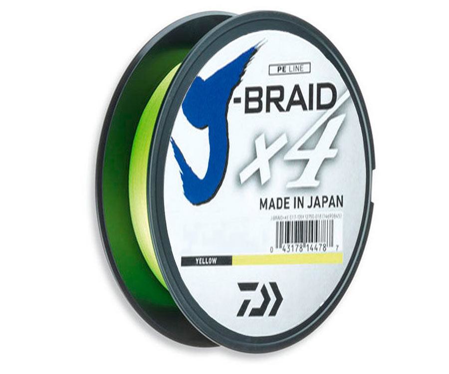 Сподовий шнур Daiwa J-Braid x4 0.17мм 8.4кг Yellow 270м