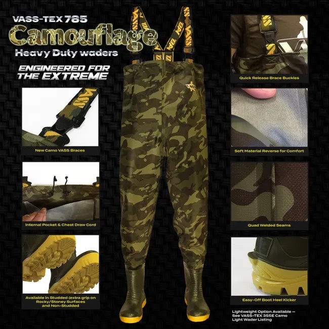 Вейдерси Vass E 785 Series Camo Chest Wader 47