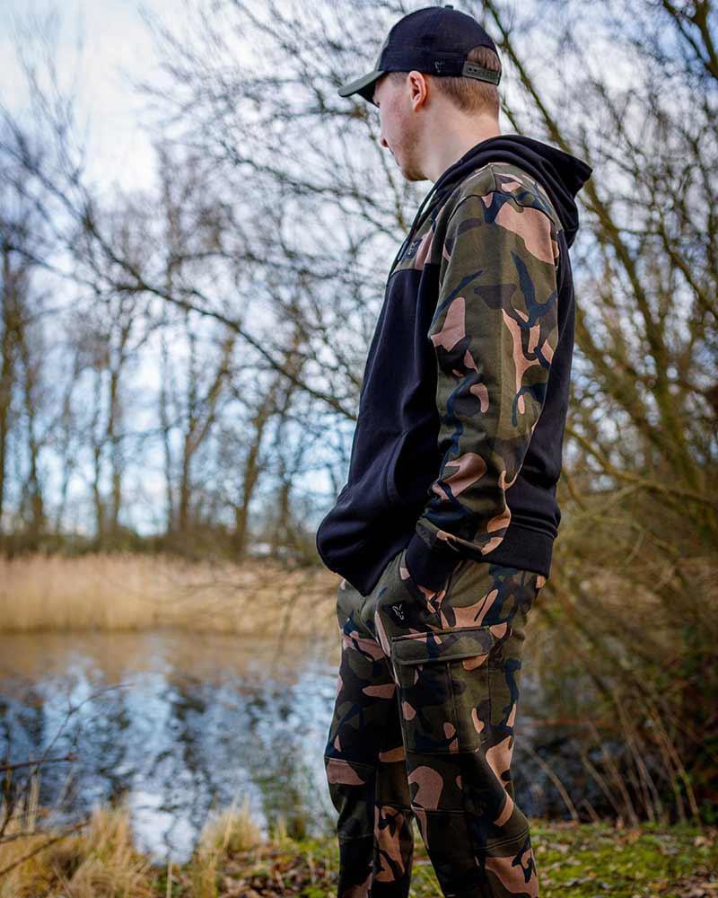Толстовка Fox Lightweight BLack / Camo Split Zip Hoody L