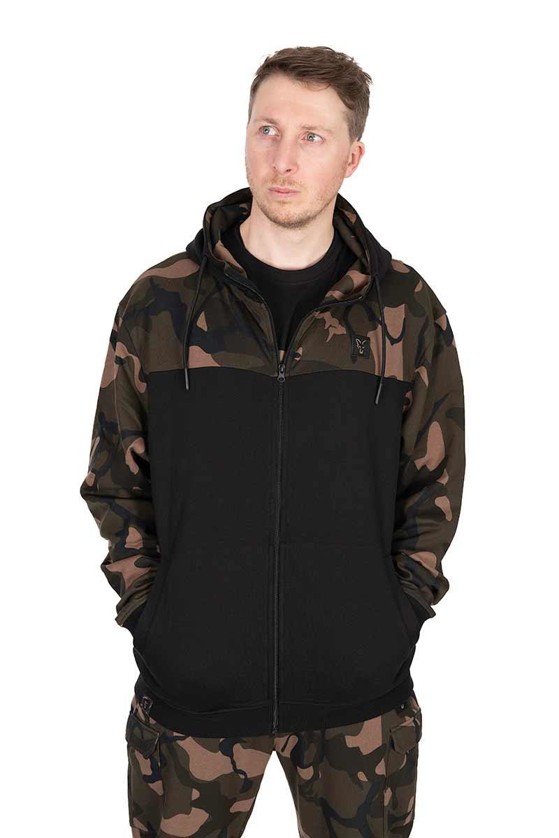 Толстовка Fox Lightweight BLack / Camo Split Zip Hoody XXL