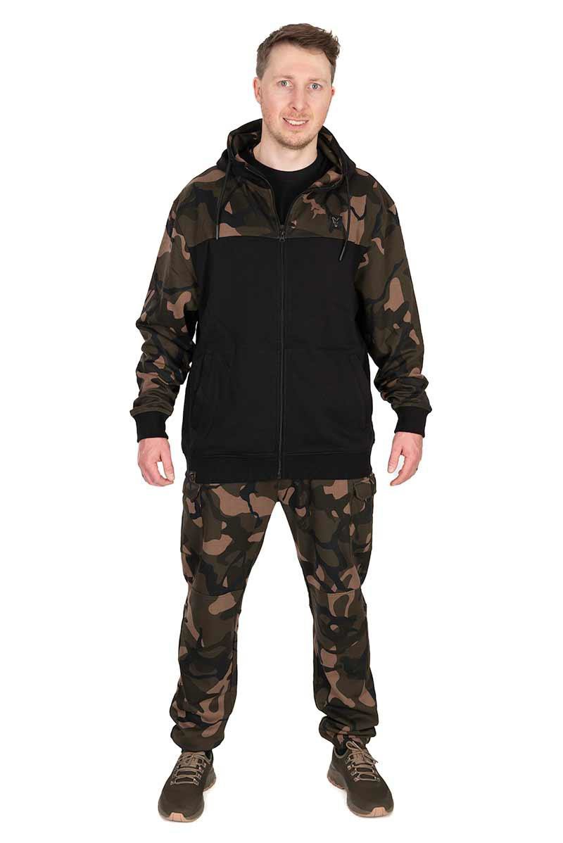 Толстовка Fox Lightweight BLack / Camo Split Zip Hoody XXL