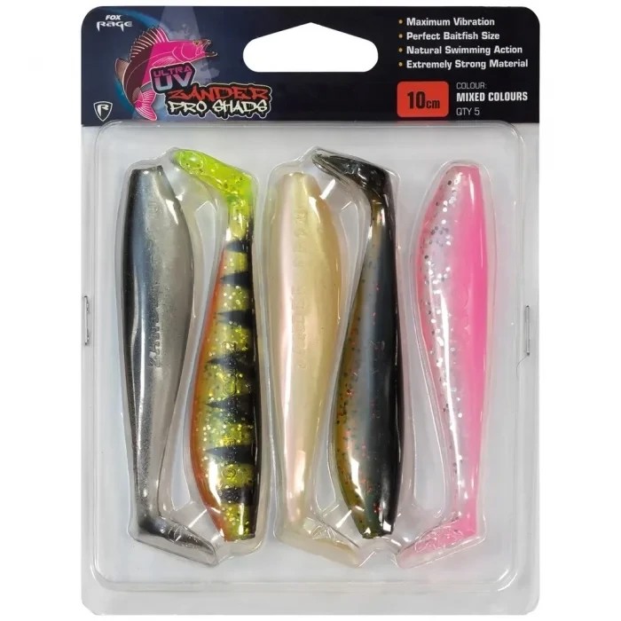 Штучна принада Rage Ultra UV Zander Pro Shads Mixed Color Lure Pack 7,5cm x 5