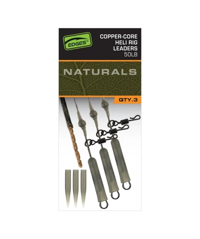 Готове оснащення гелікоптер Fox Edges Copper-Core Leaders 50lb 75cm x3