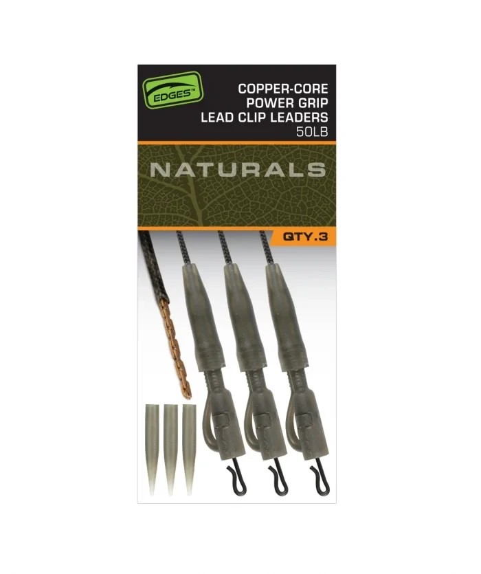 Готовая оснастка Fox Edges Copper-Core Grip Lead Clip Leaders 50lb 75cm x3