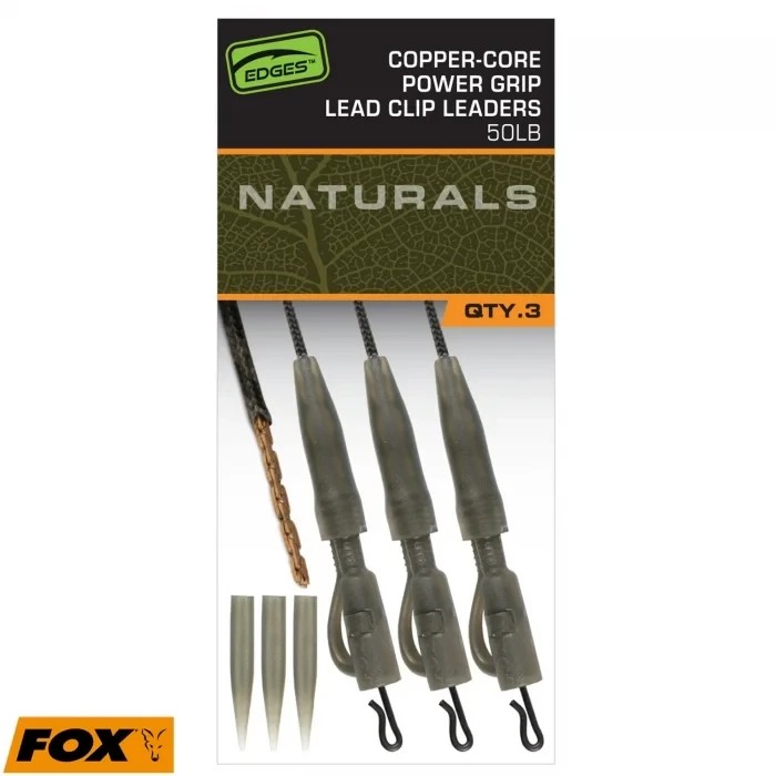Готовая оснастка Fox Edges Copper-Core Grip Lead Clip Leaders 50lb 75cm x3