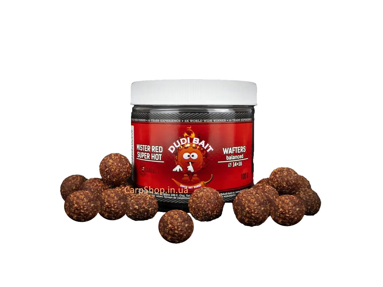 Бойли Mister Dudi Red Super Hot Wafters 14+16mm