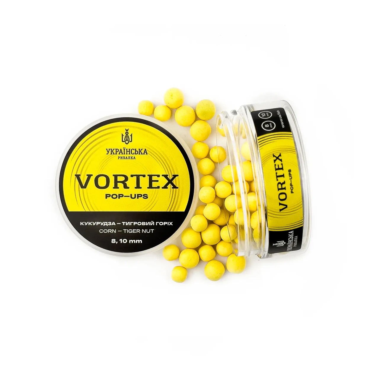 Бойли Pop-Up Vortex 8-10мм Кукурудза - Тигровий горіх Українська Рибалка