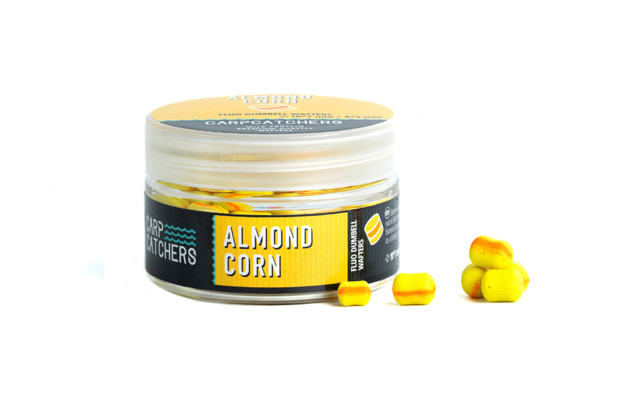 Вафтерc Carp Catchers Fluo Dumbell Wafters ALMOND CORN10*7 та 8*5 мм