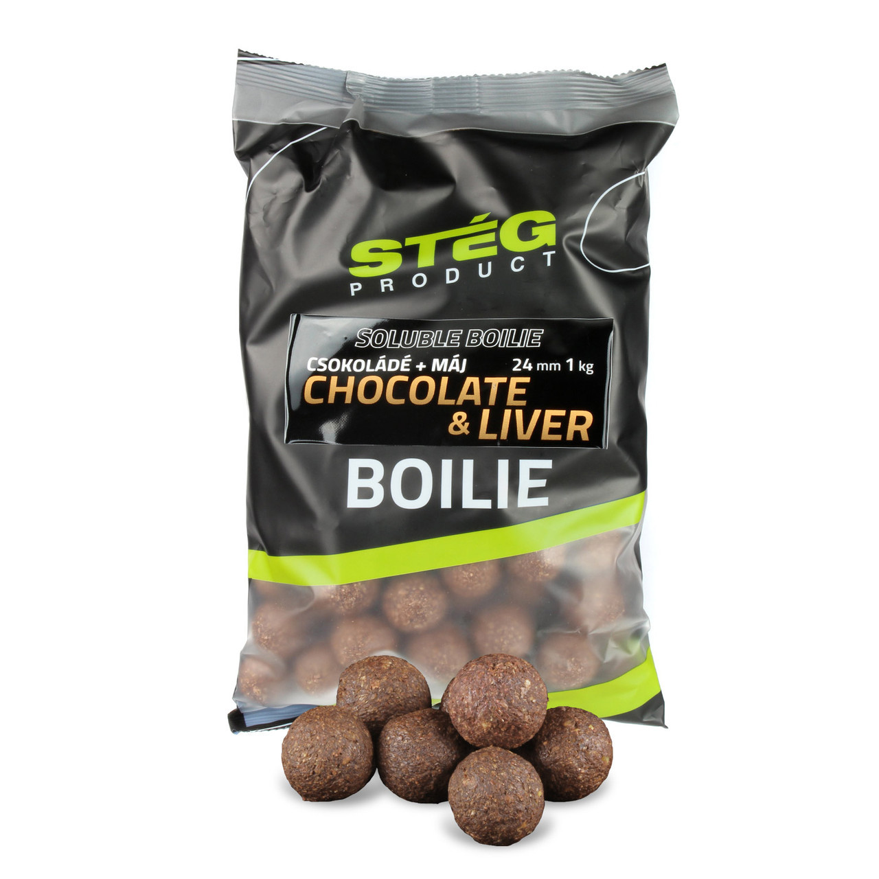 Бойли розчинні Steg Product Chocolate & Liver 1kg 24mm