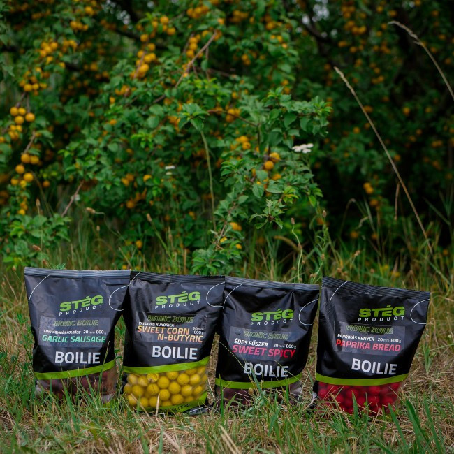 Бойли прикормочні Steg Product Bionic Boilies Garlic Sausage 20mm 800g