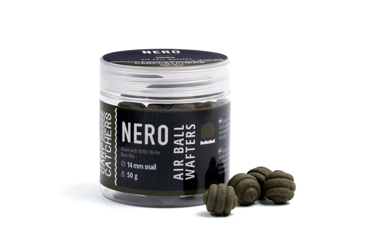 Бойли насадочні Carp Catchers Air Ball Wafters NERO Snail 14 mm 50g