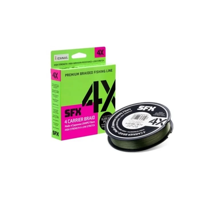 Шок лідер Sufix 4X Lo Vis Green 28,5mm 18kg 40lb 135m