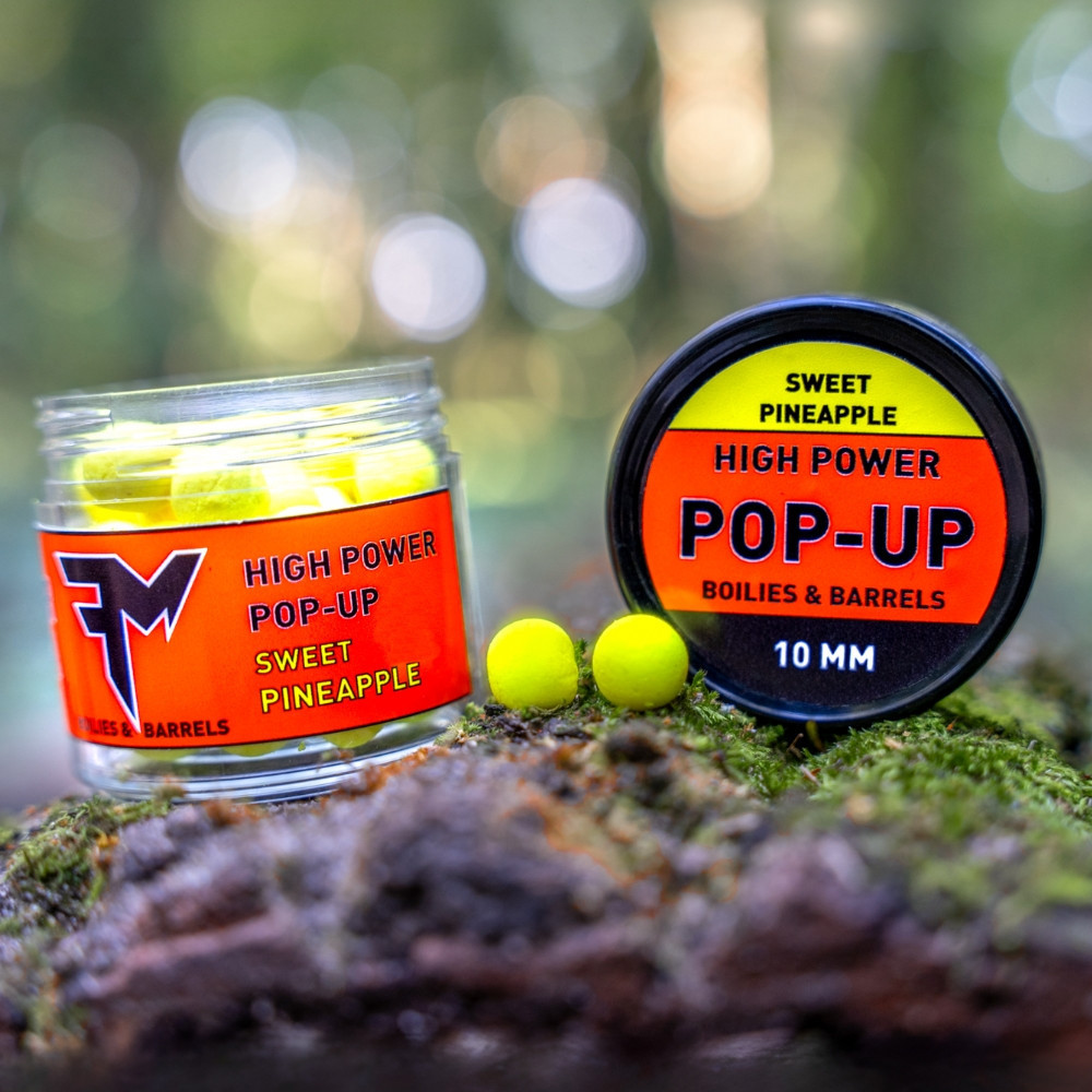 Бойли Pop-up Feedermania high power boilies & barrels 10 mm sweet pineapple
