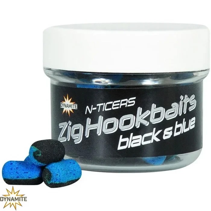 Поп-ап для Зиг Dynamite Baits N-Ticers Zig Hookbaits Black & Blue 12x6mm
