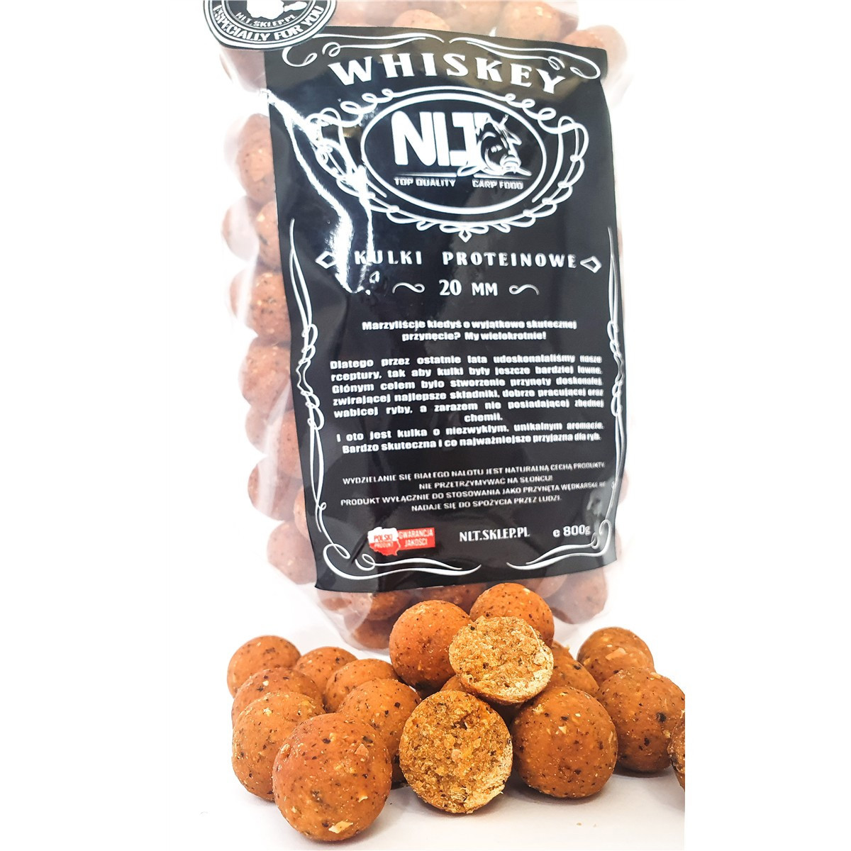 Бойли варені NLT FOOD WHISKEY 20мм 800г