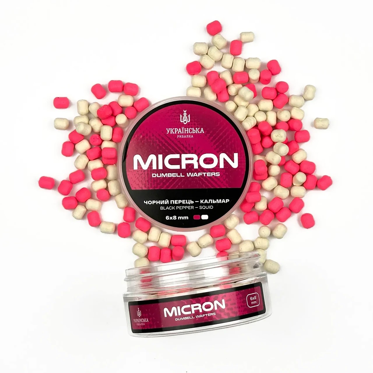 Вафтерс Micron Українська рибалка Чорний Перець Кальмар 6х8mm 25g