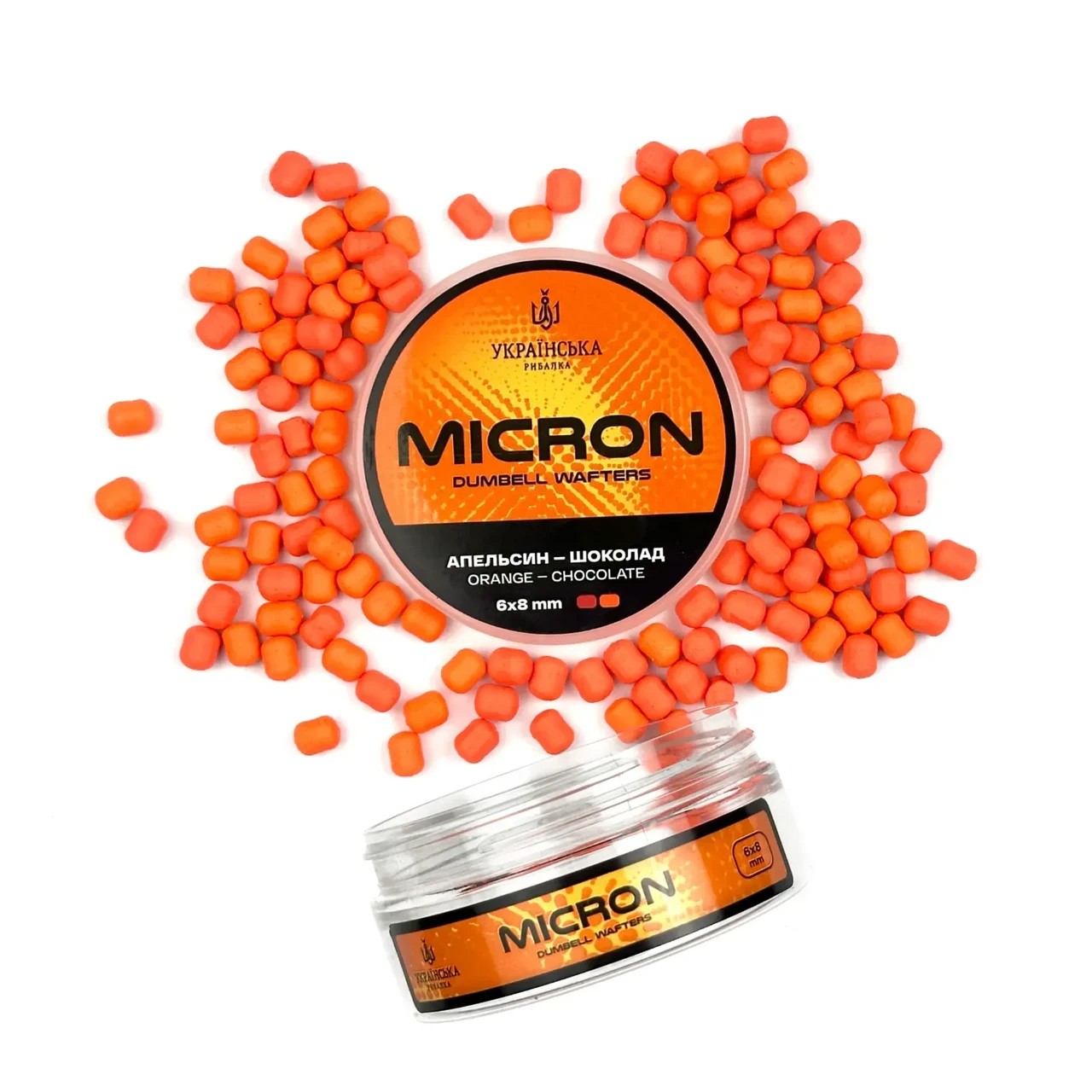 Вафтерс Micron Українська рибалка Апельсин Шоколад 6х8mm 25g