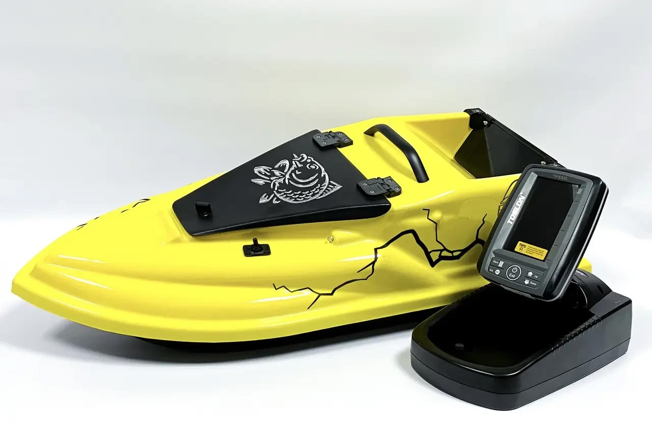 Прикормочний кораблик Фурія Шторм з GPS V3_9+1 та ехолотом Toslon TF520