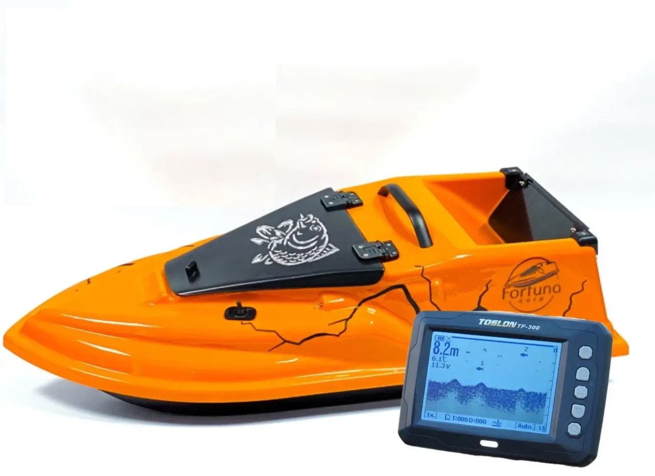 Прикормочний кораблик Фурія Шторм GPS V3_9+1 з ехолотом Toslon TF300