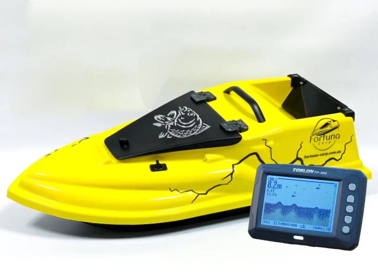 Прикормочний кораблик Фурія Шторм GPS V3_9+1 з ехолотом Toslon TF300