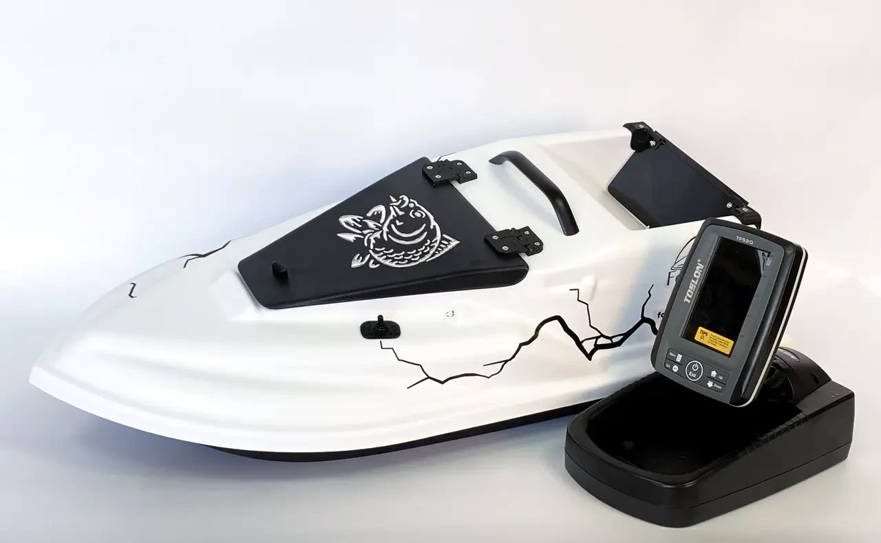 Прикормочный кораблик Фурия Шторм с GPS Fortuna-X и эхолотом Toslon TF520