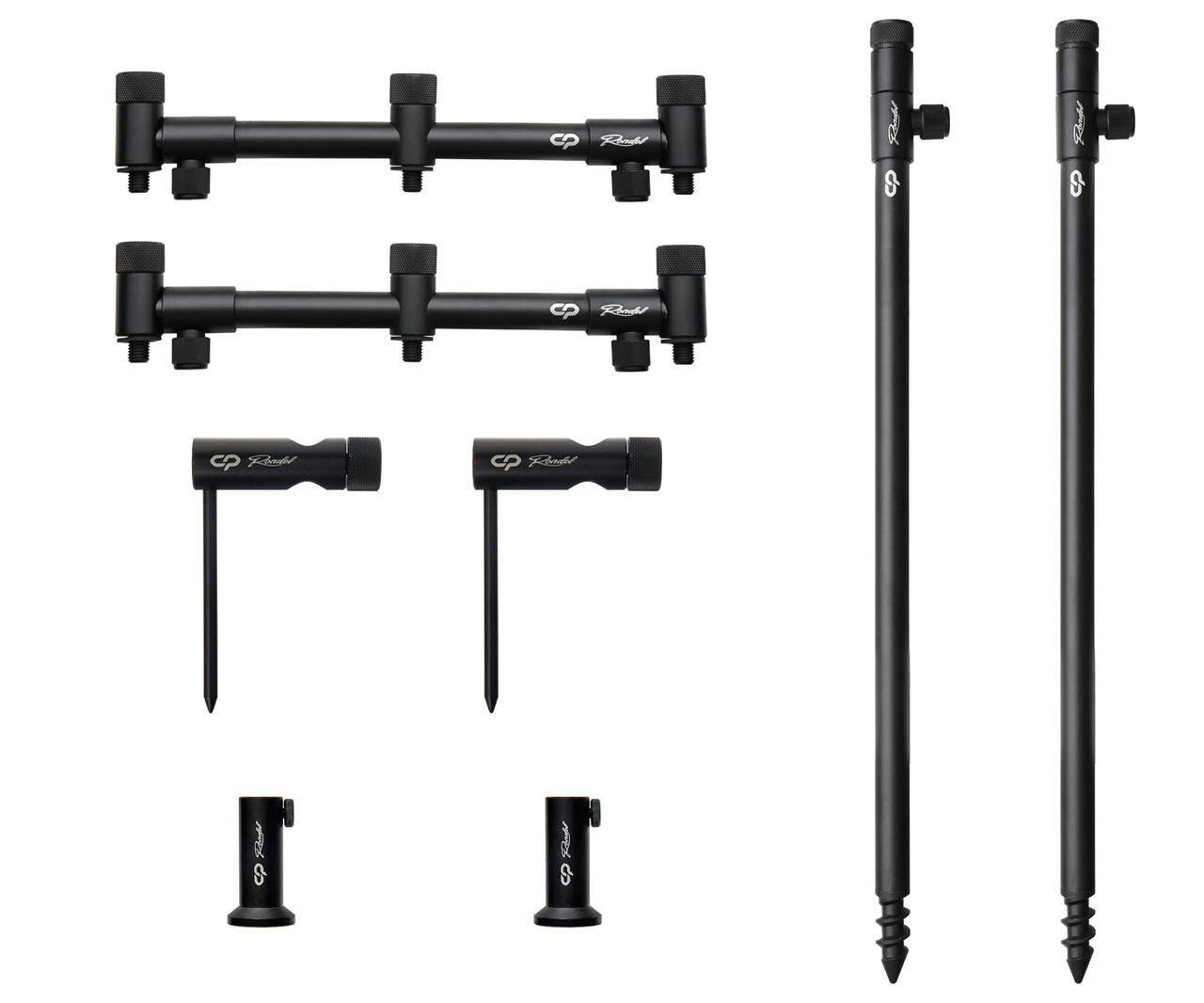 Набір стійок із буз-барами для трьох вудлищ Carp Pro Rondel 3 Rods Stand Kit