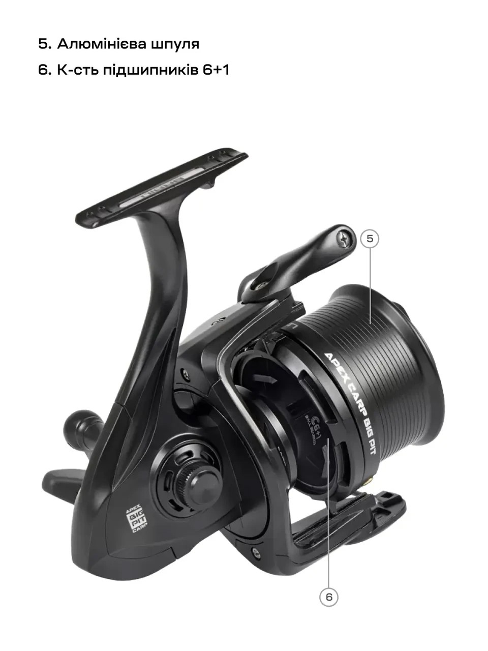 Котушка Brain Apex Carp Big Pit 8000 6+1BB