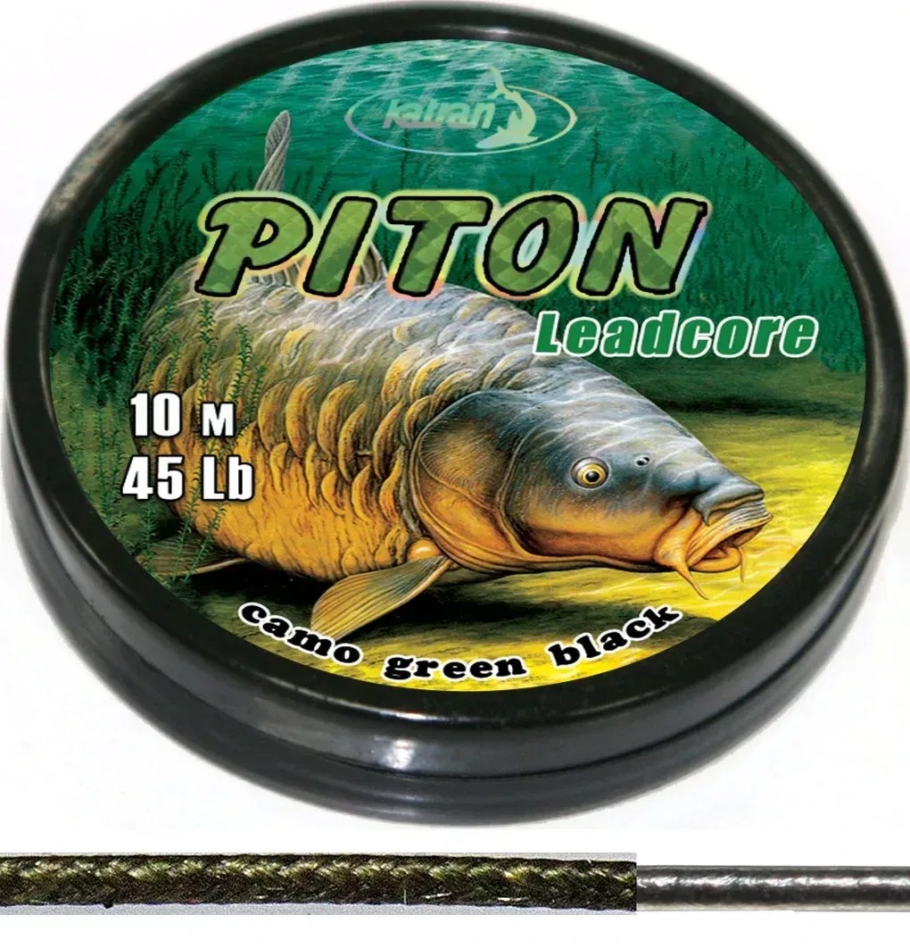 Лідкор Katran Lead core PITON 45lb 10m camo green black