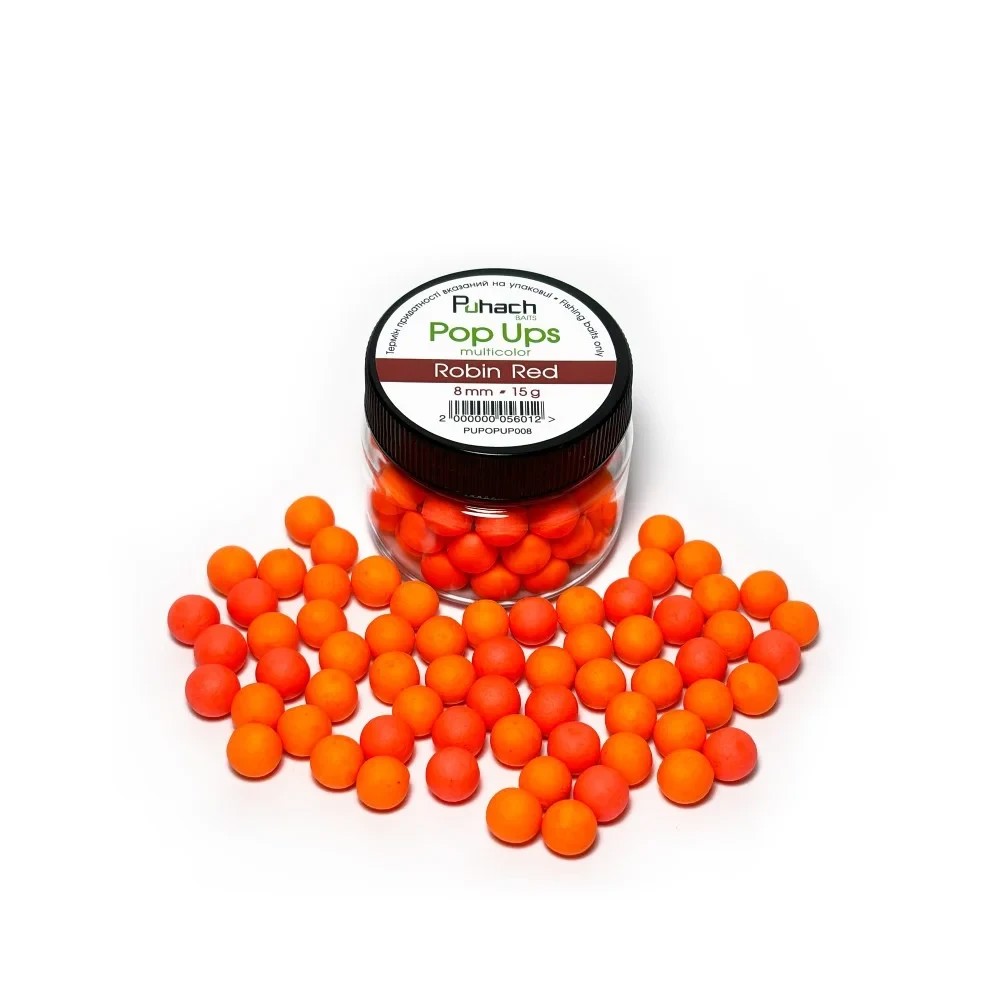 Поп ап Puhach Baits Pop Ups 8 mm Multicolor Robin Red