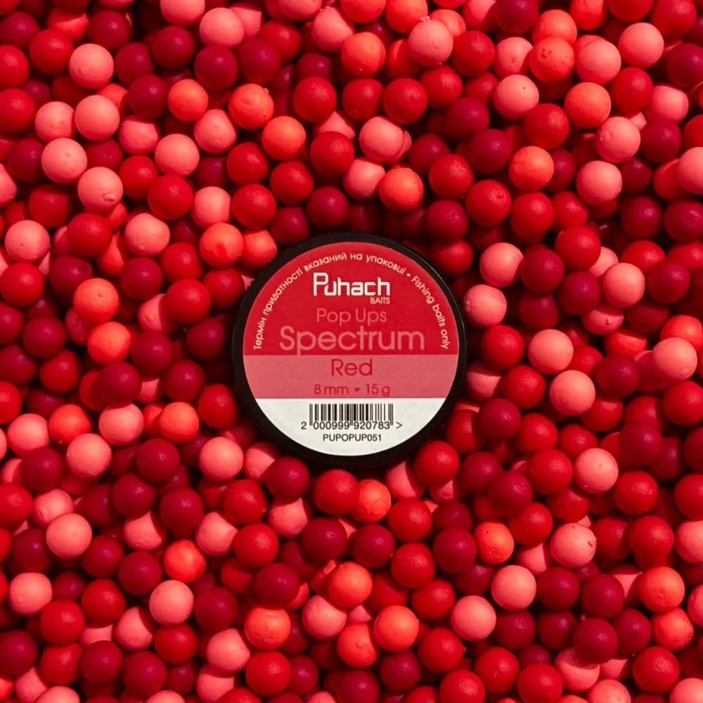 Поп-ап Puhach Baits Pop Ups 8 mm 15g Spectrum - Red