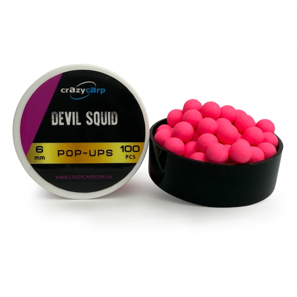 Бойли Pop-ups Crazy Carp Devil Squid 6 mm