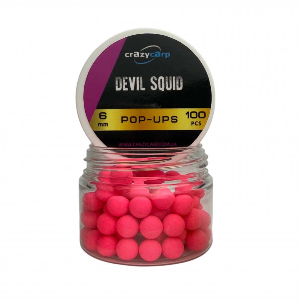 Бойли Pop-ups Crazy Carp Devil Squid 6 mm