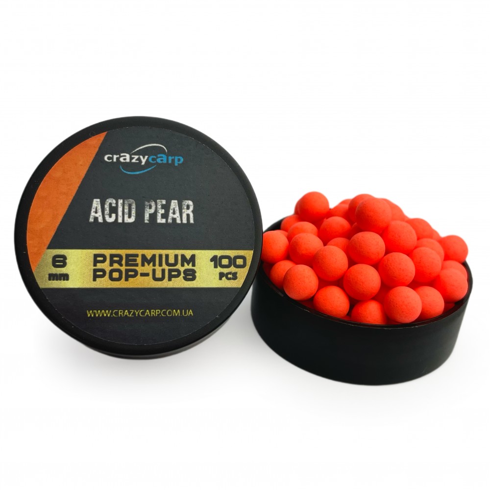 Бойли Pop-ups Crazy Carp Acid Pear 6 mm