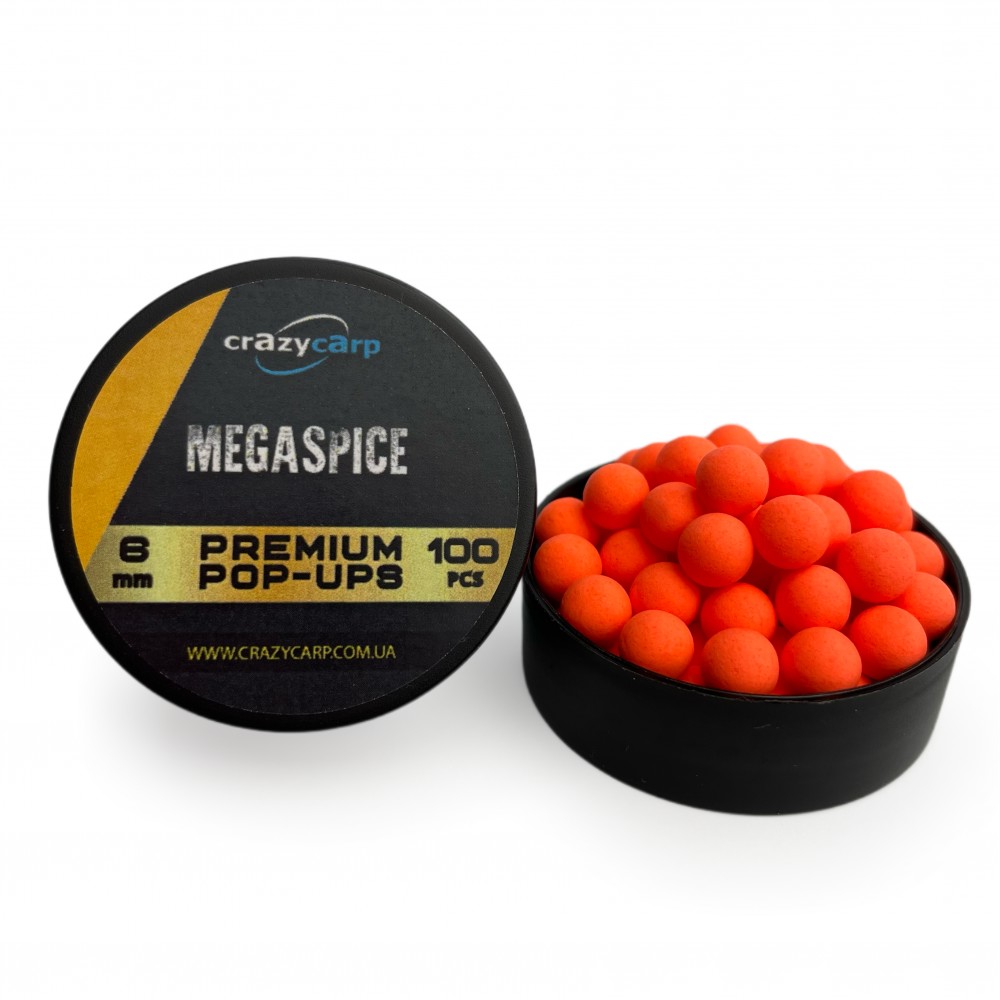 Бойли Pop-ups Crazy Carp Megaspice 6 mm